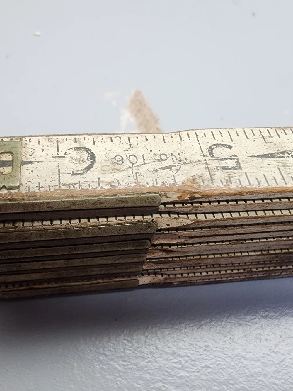 Stanley Folding Wooden Ruler in Cream and Brown - Picture 10 of 12